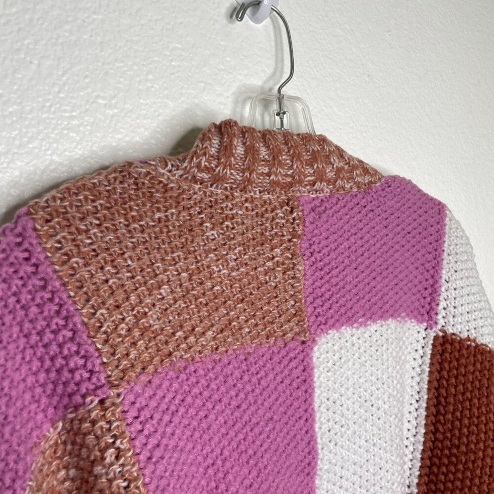 Cotton On Womens Sweater Size M Knit Color Block Long Sleeve Crew Neck Pullover - Picture 13 of 13